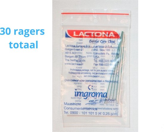 Lactona Interdentaal Ragers - Small 4mm - Groen - 6 gripzak x 5 stuks  - Voordeelpakket