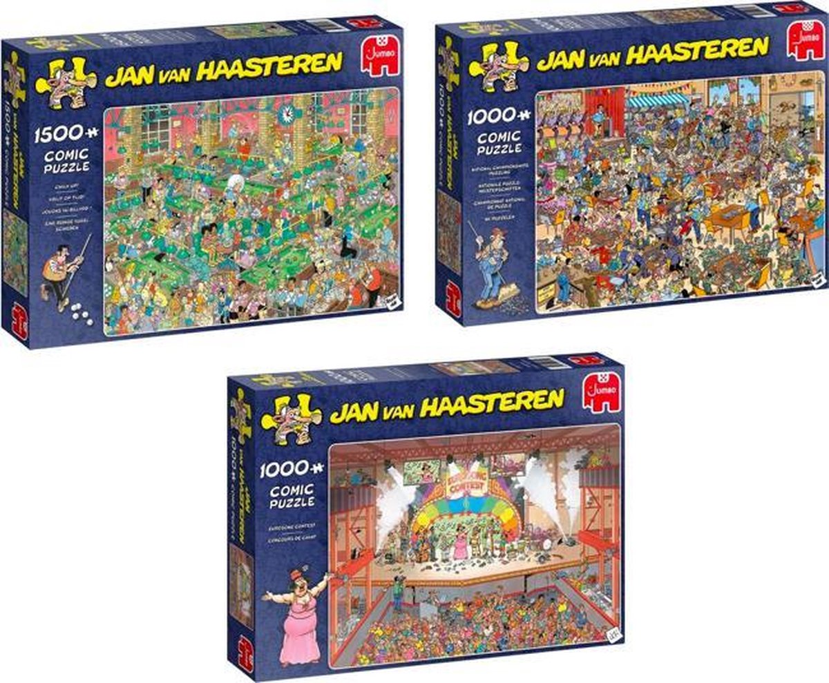 Mega Jan van Haasteren Puzzle avantage set NK Puzzelen 1000 pièces Craie à  l'heure!... | bol.com