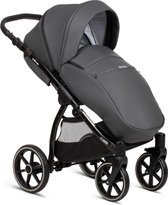 B-Shadow Grey PU Leather - Suvvy (Buggy Inzet + Autostoel Adapters + Regenbescherming)