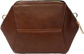 Fume London Dames Schoudertas- Bruin