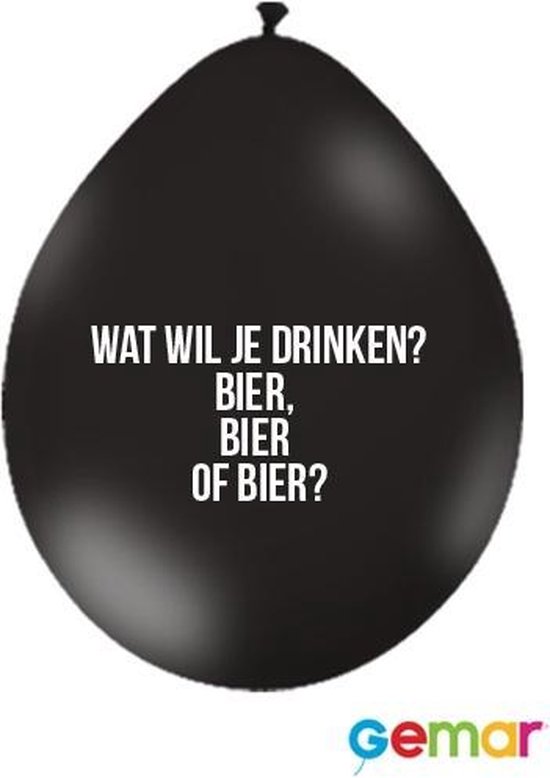 Ballonnen met unieke tekst “Bier, Bier of Bier”