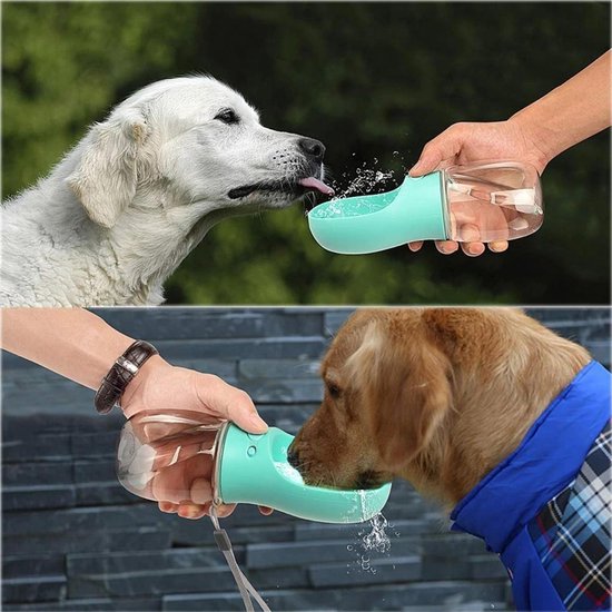 pil frequentie Begeleiden Waterfles Hond - Reizen - Honden - Drinkfles - Water Fles - 550ml - Bidon -  Blauw | bol.com