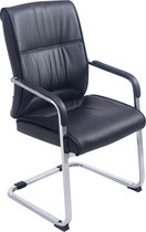 Bureaustoel - Ergonomische bureaustoel - Modern - Armleuning - Kunstleer - Zwart - 51x58x102 cm