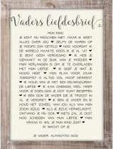 Houten bord 15x20cm - Vaders liefdesbrief