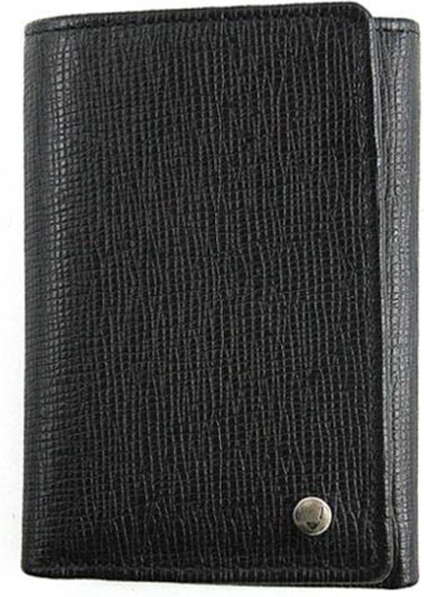 Hidesign lederen portefeuille 'Cliff trifold' zwart
