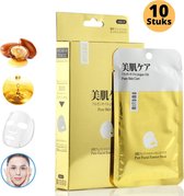 MITOMO Argan Oil Gezichtsmasker - Face Mask Beauty - Valentijn Cadeautje voor Haar - Masker Gezichtsverzorging - Skincare Rituals - Huidverzorging Vrouwen - 10 Stuks