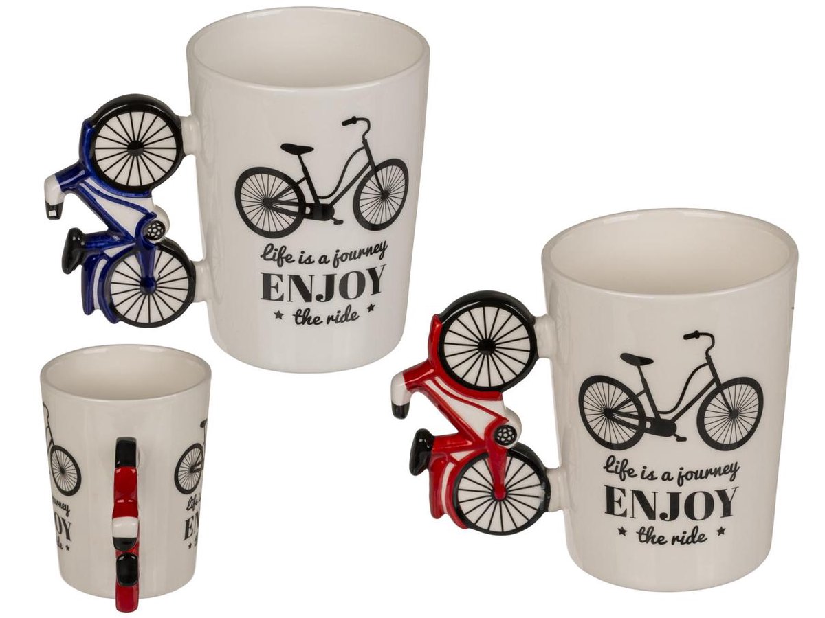 fiets mok / fietsen / life is a journey enjoy the ride