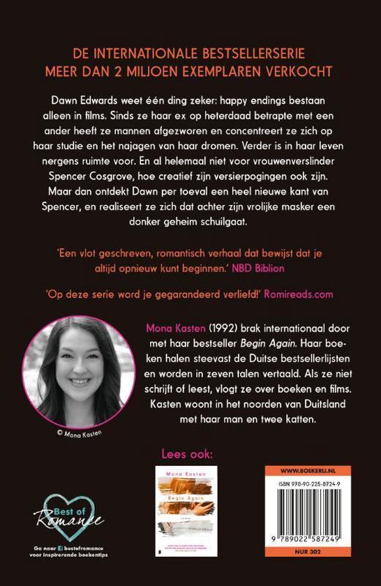 Mona Kasten, auteur van Begin Again, met een glimlach.