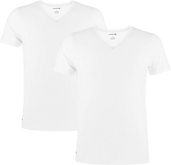 Lacoste Heren 2-pack T-shirt - White - Maat S