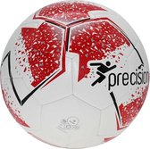 Precision - Voetbal Fusion - 400-440 gram - Pu - Wit/rood - Maat 5