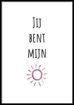 Poster Sunshine - 30x40cm met Fotolijst – Babykamer Poster – Ingelijst