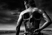 ? Sons of Anarchy • Jackson (Jax) Teller Skull Canvas 90x60 cm • Foto print op Canvas schilderij ( Wanddecoratie woonkamer / slaapkamer / keuken / kantoor / bar / restaurant ) / So