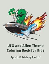 UFO and Alien Theme Coloring Book for Kids