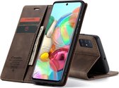 CaseMe Retro Wallet Slim voor Samsung A71 - Bruin