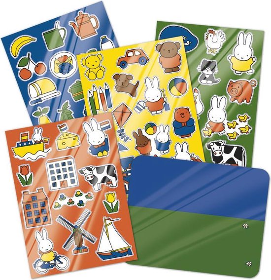 Nijntje raamstickers, niet permanente verplaatsbare stickers met speelachtergrond - educatief speelgoed junior vanaf 3 jaar - Bambolino Toys