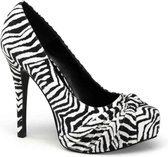 Pin Up Couture Pumps -37 Shoes- SAFARI-06 US 7 Zwart/Wit