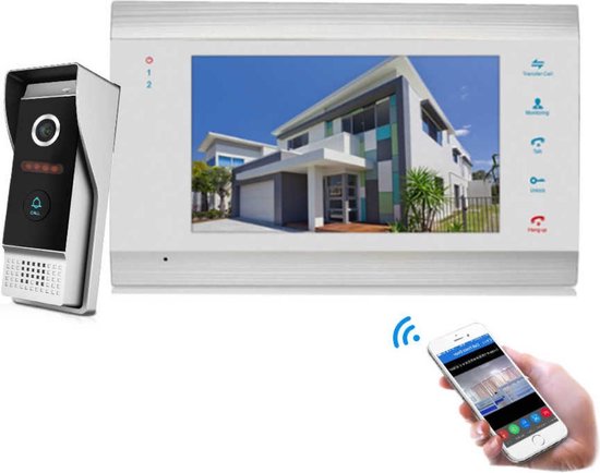 Acheter Système d'interphone vidéo filaire système de sonnette vidéo de 7  pouces système d'interphone vidéo maison