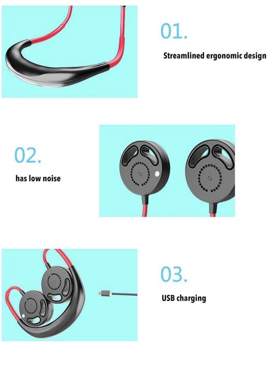 Bladloze - USB Draagbare Ventilator thumbnail 2