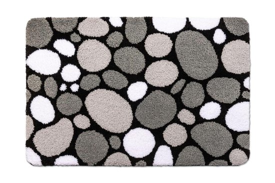Luxe antislip badmat 'Rocks & Stones' - polyester badkamer tapijt 60x90 - MADE IN BELGIUM - Beaulieu International Group