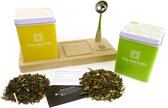 Dutch Tea Maestro - Eiken thee plateau groene thee en witte thee - Thee cadeau - Luxe thee pakket