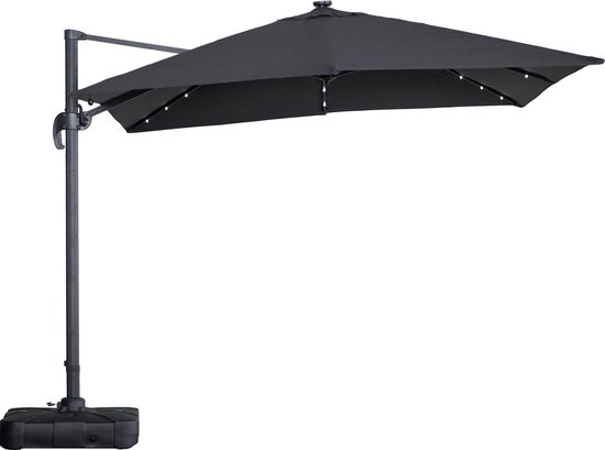 Homra parasol Charley - Duurzame zweefparasol - 3x3 meter - Met LED Spots  -... | bol.com