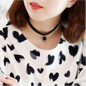Choker met Hanger - Ketting - Collier - Fluweel - 48 cm - 1 stuks