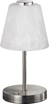 LED Tafellamp - Trion Emminy - 2W - Warm Wit 3000K - Dimbaar - Rond - Mat Nikkel - Aluminium - BES LED