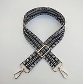 Bag strap - Tas strap - Tassen hengsel - 130 cm - Zwart