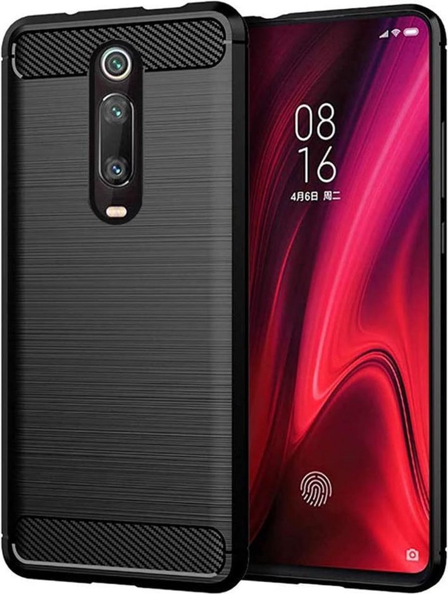 Xiaomi Redmi K20 Carbon Backcover - Zwart - TPU - Shockproof