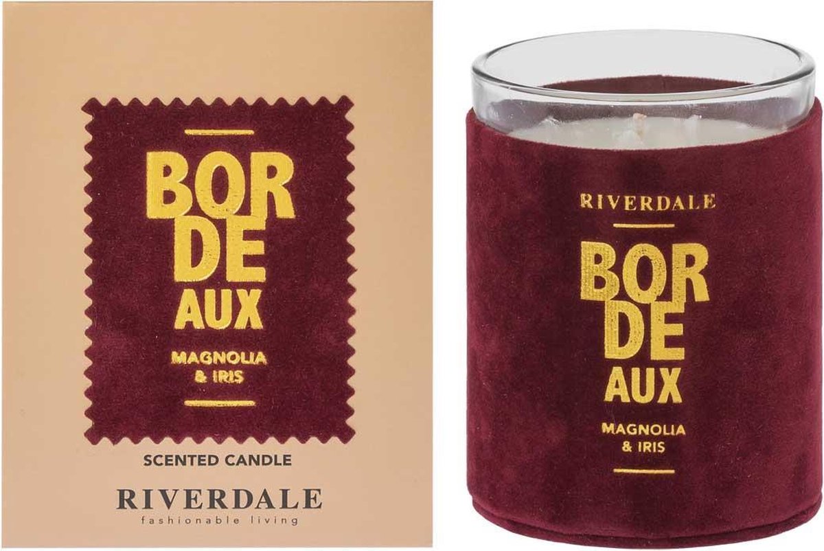 Riverdale Eternity Geurkaars in pot Magnolia & Iris bordeaux 11cm Rood