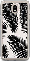 Samsung J5 2017 hoesje siliconen - Palm leaves silhouette | Samsung Galaxy J5 2017 case | multi | TPU backcover transparant