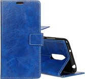 Voor NOKIA 3.1 PLUS Retro Crazy Horse Texture Horizontale Flip Leather Case met houder & dubbelzijdige gesp & fotolijst (blauw)
