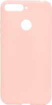 Voor Huawei Honor 7C Candy Color TPU Case (roze)