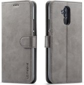 Voor Huawei Mate 20 Lite / Maimang 7 LC.IMEEKE kalfsleer Horizontaal flip lederen tas, met houder & kaartsleuven & portemonnee (grijs)