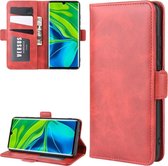 Voor Xiaomi Mi CC9 Pro / Note 10 / Note 10 Pro Dual-side magnetische gesp horizontale flip lederen tas met houder & kaartsleuven & portemonnee (rood)
