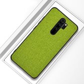 Voor Xiaomi Redmi Note 8 Pro schokbestendige doektextuur PC + TPU beschermhoes (groen)