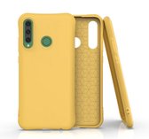 Voor Huawei P Smart Plus 2019 effen kleur TPU Slim schokbestendige beschermhoes (geel)