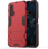 Shockproof PC + TPU Case voor Huawei Honor 20 Pro, met houder (rood)