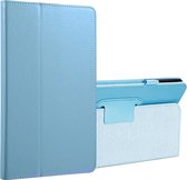 Voor Galaxy Tab A 8.0 (2017) / T380 / T385 Litchi Texture Horizontal Flip PU lederen beschermhoes met houder (blauw)