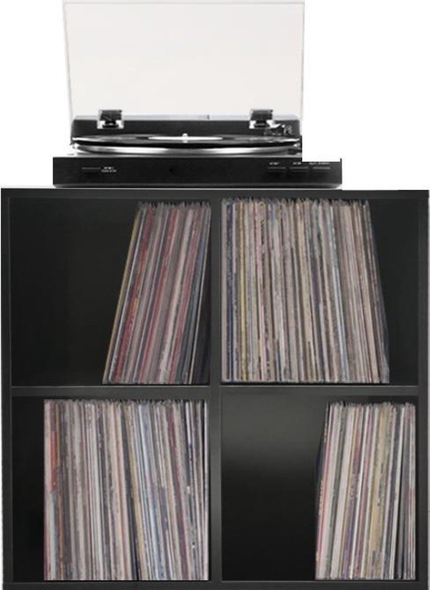 Meuble de rangement pour disques vinyle LP - 2 compartiments