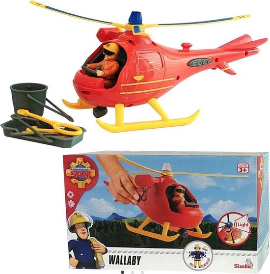 onvergeeflijk vacht Gang Simba - Brandweerman Sam - Helikopter Wallaby incl. Figure | bol.com