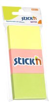Stick'n kleine sticky notes blister - 38x51mm, neon geel/roze/groen, 3x 100 memoblaadjes