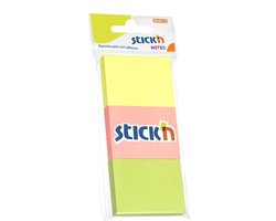 Stick'n kleine sticky notes blister - 38x51mm, neon geel/roze/groen, 3x 100 memoblaadjes