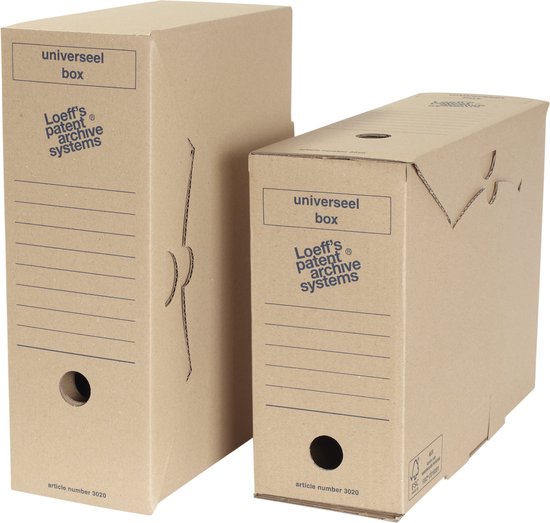 Loeff's archiefdozen universeel Box A4 345x250x80 mm Pak van 50 stuks FSC - Bankers Box