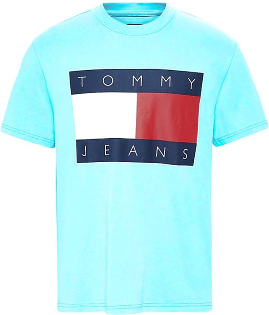 Tommy Hilfiger T-shirt - Mannen - lichtblauw/donkerblauw/rood/wit | bol.com