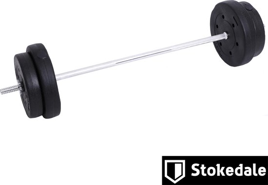 Stokedale Halterset van 30 KG – Halterstang met Gewichten - Fitness –  Halter – Barbell... | bol.com
