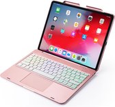 iPad Pro 12.9 2020 (4e gen)/Pro 12.9 (2018) Toetsenbord Hoes hoesje - CaseBoutique -  Rose goud - Kunststof