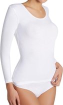 Katoenen T-shirt lange mouw Ysabel Mora | wit XL