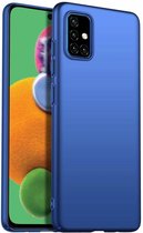 Ultra slim case Samsung Galaxy A71 - blauw met Privacy Glas