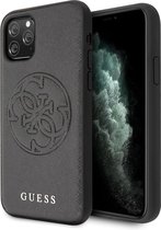 Guess Saffiano Hard Case - Apple iPhone 11 Pro Max (6.5") - Zwart
